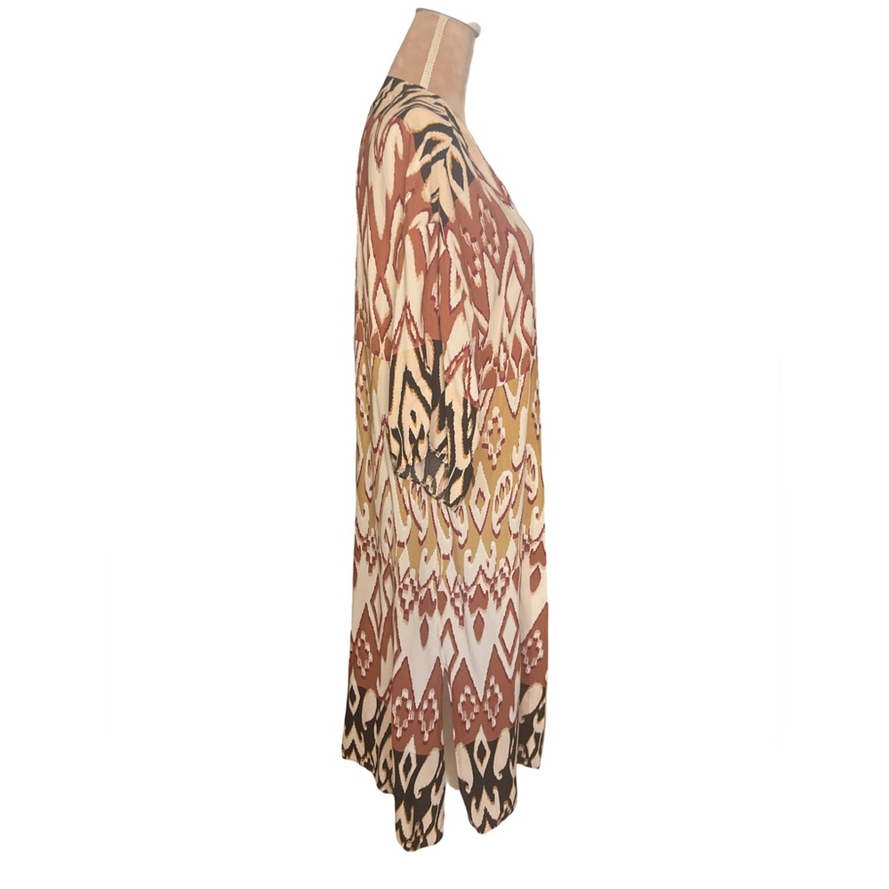 Evereve Mila Long Kimono Duster with Tribal Print Size S/M - Picture 4 of 9